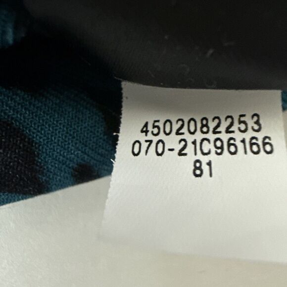 Chico's Travelers Boho Teal Black Leopard Print Dress Size 8/10 - Picture 13 of 16